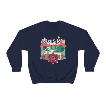 Buy navy Alaska Sweatshirt - Boho / Hippie Unisex