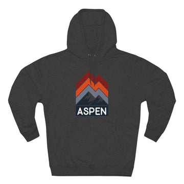 Buy charcoal-heather Premium Aspen, Colorado Hoodie - Retro Unisex Sweatshirt