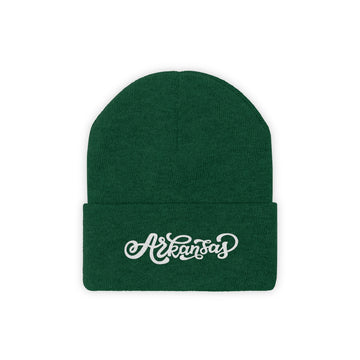 Arkansas Beanie - Adult Hand Lettered Embroidered Arkansas Knit Hat