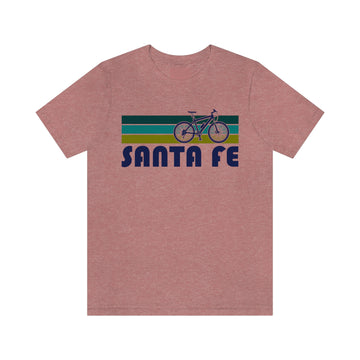 Buy heather-mauve Santa Fe T-Shirt - Retro Mountain Bike Adult Unisex Santa Fe, New Mexico T Shirt