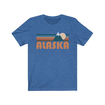 Alaska T-Shirt - Retro Mountain Adult Unisex Alaska T Shirt