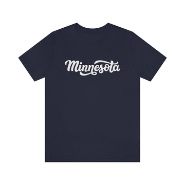Buy navy Minnesota T-Shirt - Hand Lettered Unisex Minnesota Shirt