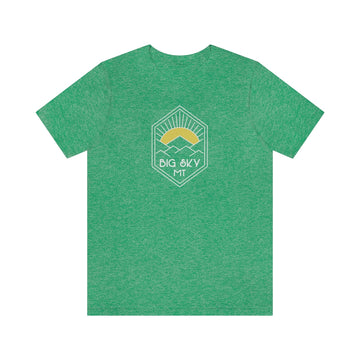 Buy heather-kelly Big Sky, Montana T-Shirt - Sun Unisex Big Sky Shirt