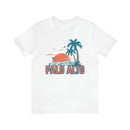 Palo Alto, California T-Shirt - Retro Palm Tree & Beach Unisex Palo Alto Shirt-1