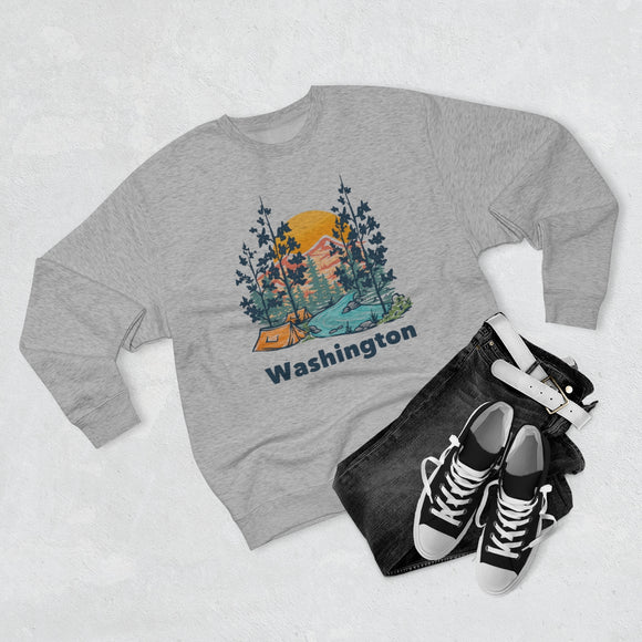 Premium Washington Sweatshirt - Unisex Premium Crewneck Washington Sweatshirt
