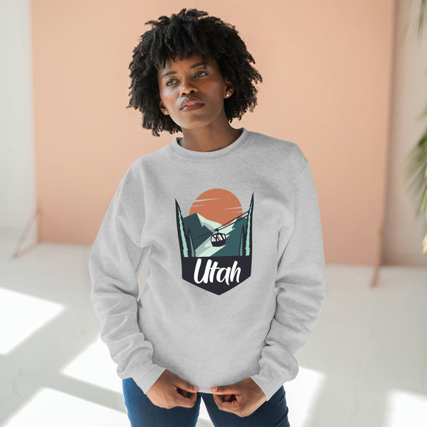 Premium Utah Crewneck Sweatshirt - Retro Unisex Sweatshirt