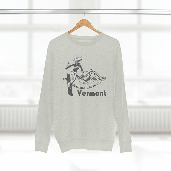 Premium Vermont Crewneck Sweatshirt - Retro Unisex Sweatshirt