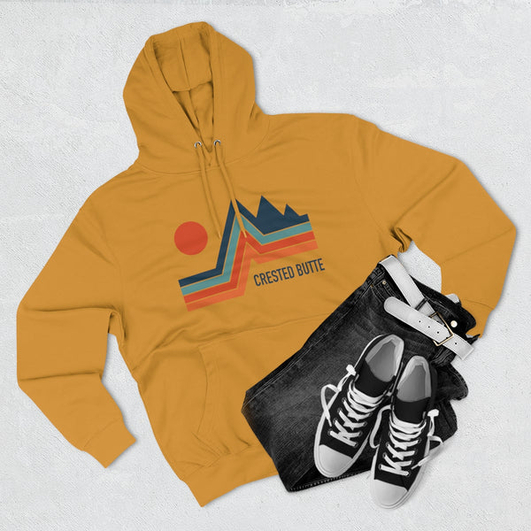 Premium Crested Butte, Colorado Hoodie - Retro Unisex Sweatshirt