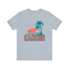 Cancun, Mexico T-Shirt - Retro Palm Tree & Beach Unisex Cancun Shirt