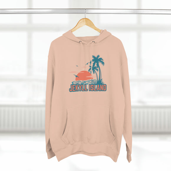 Premium Jekyll Island, Georgia Hoodie - Palm Tree Unisex Sweatshirt