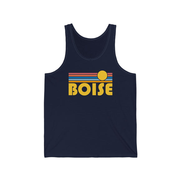Boise, Idaho Tank Top - Unisex Boise Tank Top Retro Sun