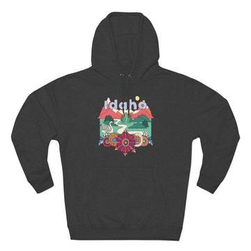 Buy charcoal-heather Premium Idaho Hoodie - Boho Unisex Sweatshirt