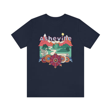 Asheville T-Shirt - Retro Mountain / Hippie Style Asheville, North Carolina Shirt