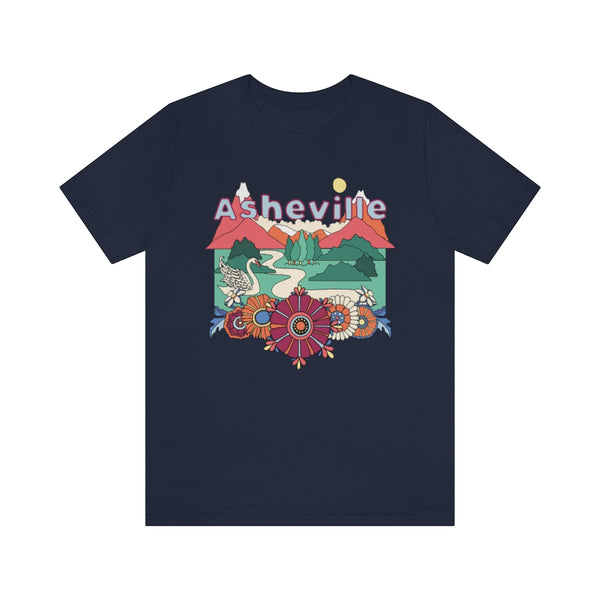 Asheville T-Shirt - Retro Mountain / Hippie Style Asheville, North Carolina Shirt