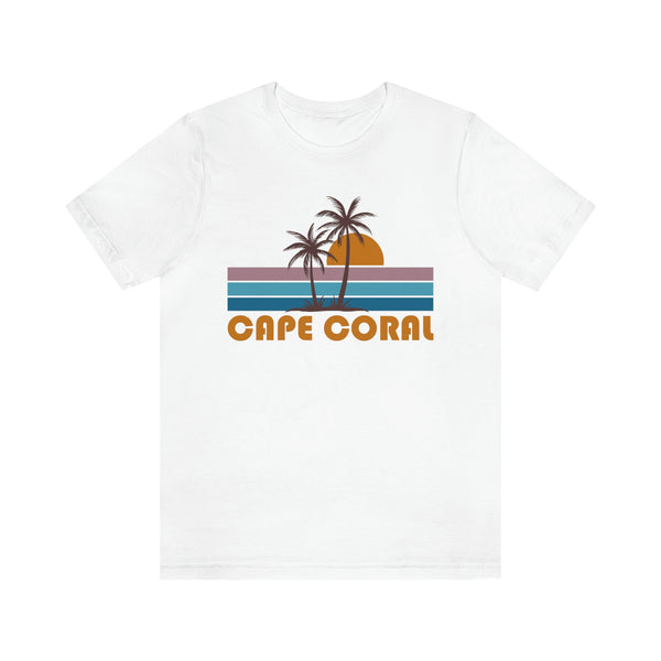 Cape Coral, Florida T-Shirt - Retro Palm Tree Unisex Cape Coral Shirt