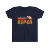 Aspen Youth T-Shirt - Retro Mountain Colorado Kid's TShirt