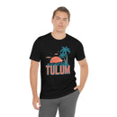 Tulum, Mexico T-Shirt - Retro Palm Tree & Beach Unisex Tulum Shirt-14