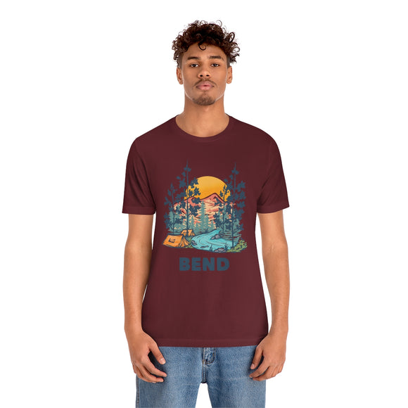 Bend, Oregon T-Shirt - Mountain Illustration Bend Washington Shirt