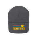 Indiana Beanie - Adult Embroidered Retro Sunset Indiana Knit Hat-2