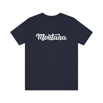 Buy navy Montana T-Shirt - Hand Lettered Unisex Montana Shirt