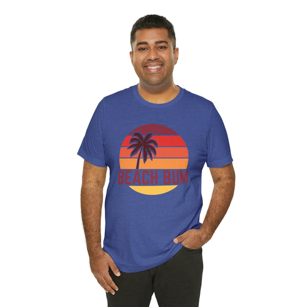 Beach Bum T-Shirt - Retro Palm Tree Unisex Beach Bum Shirt