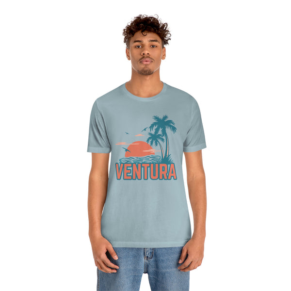 Ventura, California T-Shirt - Retro Palm Tree & Beach Unisex Ventura Shirt