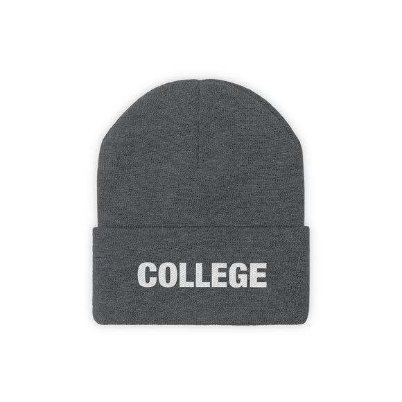 College Beanie - Adult Embroidered College Knit Hat