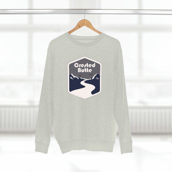 Premium Crested Butte, Colorado Crewneck Sweatshirt - Retro Unisex Sweatshirt