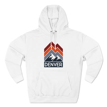 Buy white Premium Denver, Colorado Hoodie - Retro Unisex Sweatshirt - Retro Stripe