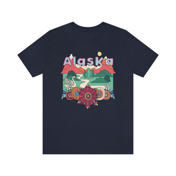 Alaska Shirt, Alaska Retro T-Shirt, Hippie Style Alaska tee, Alaska Mountain Shirt