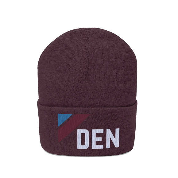 Denver, Colorado Beanie - Adult Embroidered Retro Denver Knit Hat