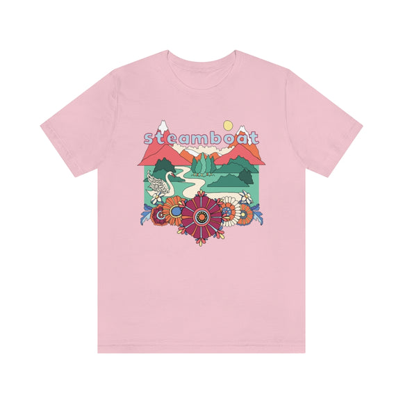 Steamboat T-Shirt - Retro Mountain / Hippie Style Steamboat, Colorado Shirt
