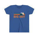 Big Sky Youth T-Shirt - Retro Mountain California Kid's TShirt-4