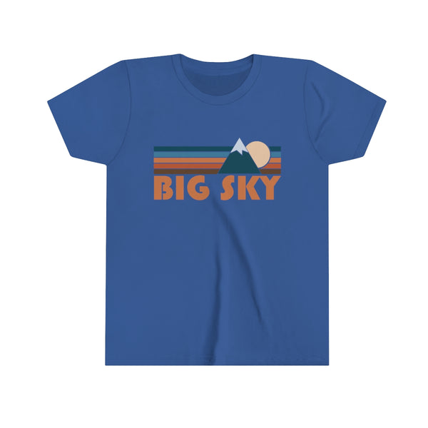 Big Sky Youth T-Shirt - Retro Mountain California Kid's TShirt