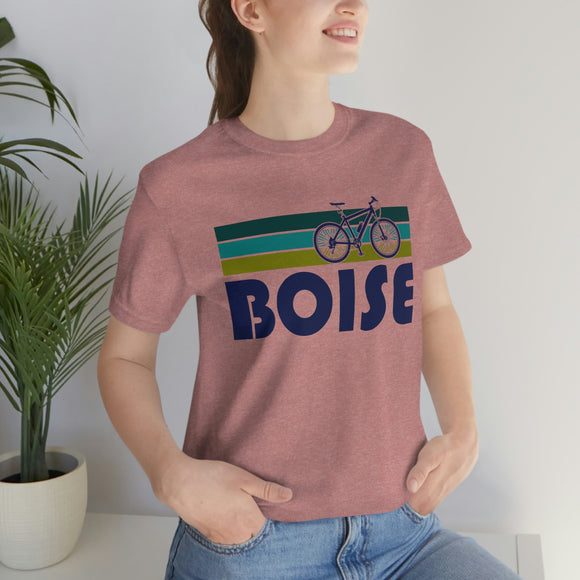 Boise T-Shirt - Retro Mountain Bike Adult Unisex Boise, Idaho T Shirt