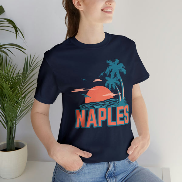 Naples, Florida T-Shirt - Retro Palm Tree & Beach Unisex Naples Shirt