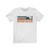 Boulder, Colorado T-Shirt - Retro Mountain Adult Unisex Boulder T Shirt