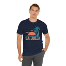 La Jolla, California T-Shirt - Retro Palm Tree & Beach Unisex La Jolla Shirt-90