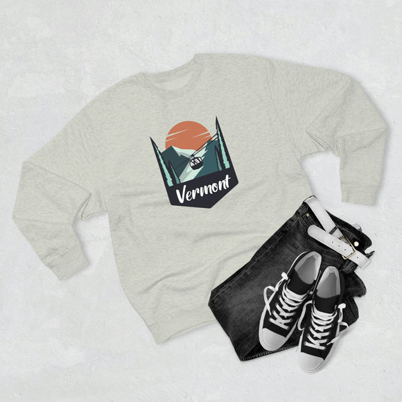 Premium Vermont Crewneck Sweatshirt - Retro Unisex Sweatshirt