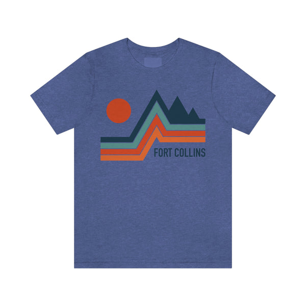 Fort Collins, Colorado T-Shirt - Retro Mountain Unisex Fort Collins Shirt