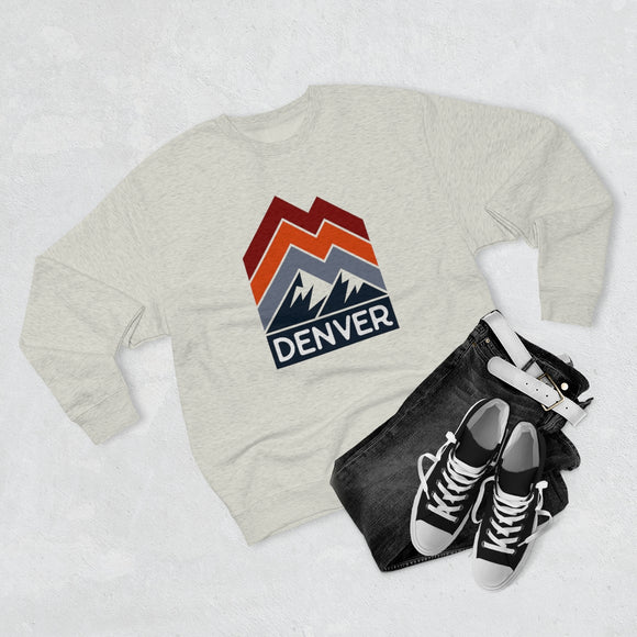 Premium Denver Sweatshirt - Retro Unisex Premium Crewneck Denver, Colorado Sweatshirt