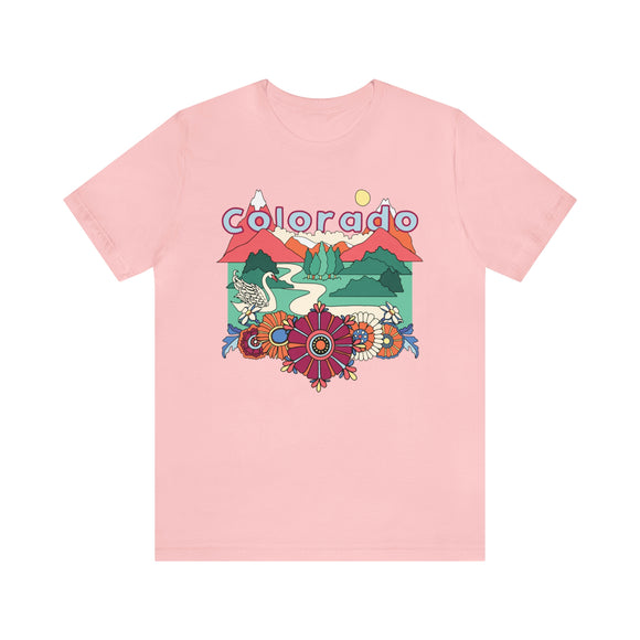 Colorado Shirt, Colorado Retro T-Shirt, Hippie Style Colorado tee, Colorado Mountain Shirt