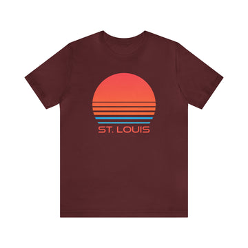 Buy maroon St. Louis, Missouri T-Shirt - Retro 80s Unisex St. Louis Shirt