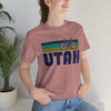 Utah T-Shirt - Retro Mountain Bike Adult Unisex Utah T Shirt