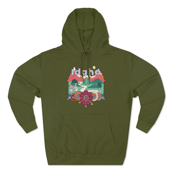 Premium Idaho Hoodie - Boho Unisex Sweatshirt