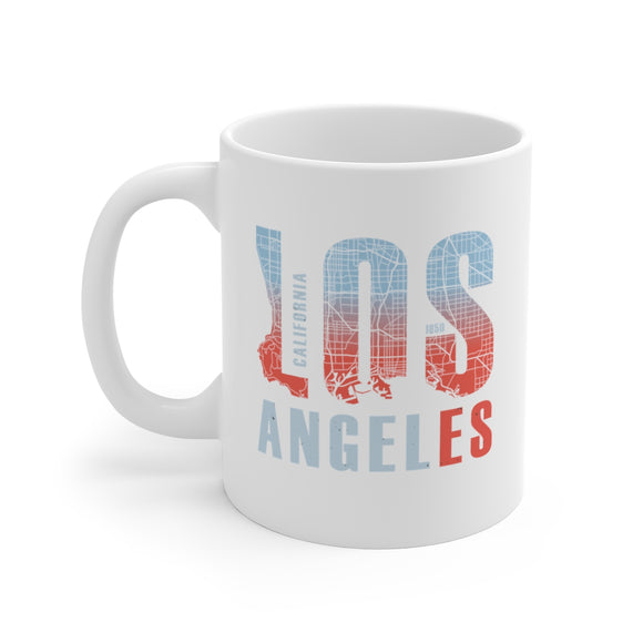 Los Angeles Mug - Map Design Ceramic Los Angeles, California Mug
