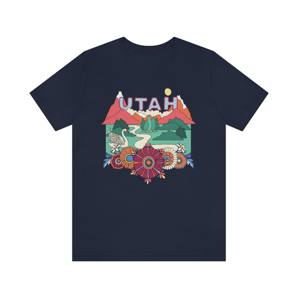 Utah T-Shirt - Retro Mountain / Hippie Style Utah Shirt