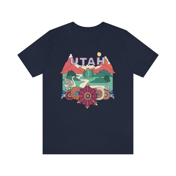 Utah T-Shirt - Retro Mountain / Hippie Style Utah Shirt