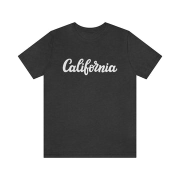 Buy dark-grey-heather California T-Shirt - Hand Lettered Unisex California Shirt