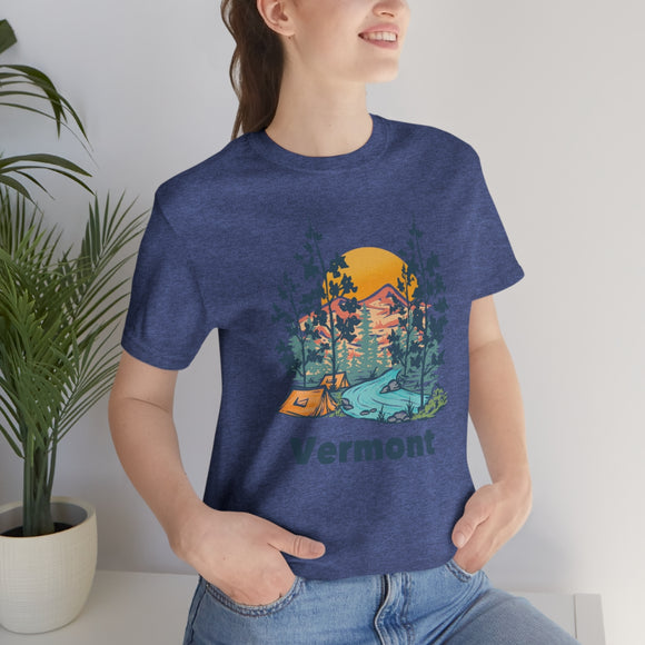 Vermont T-Shirt - Mountain Illustration Unisex Vermont Shirt